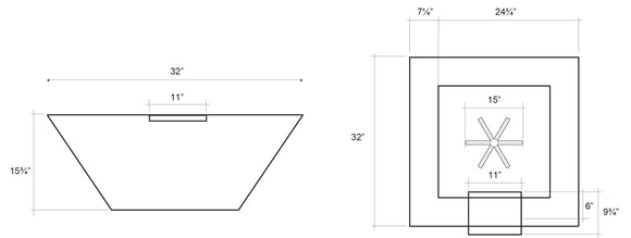 Prism Hardscapes Lombard Tall Fire Water Bowl