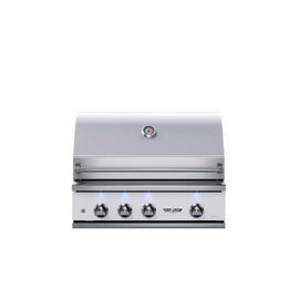 Delta Heat 32 Inch Gas Grill with Infrared Rotisserie and Sear Zone - White Control Panel