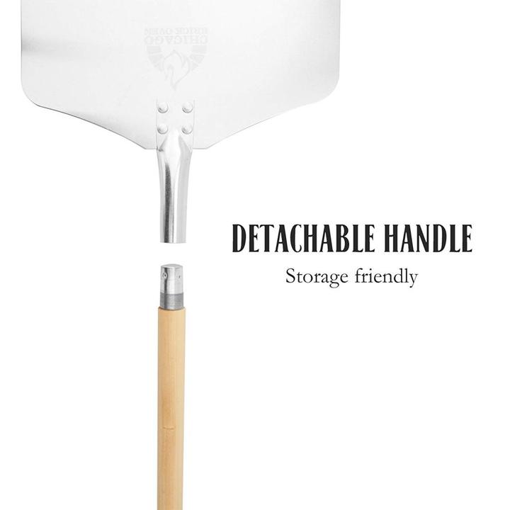 CBO Pizza Peel with Detachable Wood Handle - 0