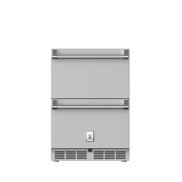 Hestan 24 Inch Outdoor Refrigerator with Drawers and Lock