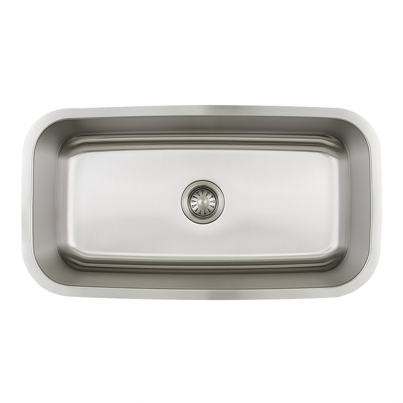 E-Stainless 16 Gauge, Large Single Rectangular Bowl: 31 x 18 x 10 Inch Bowl Depth
