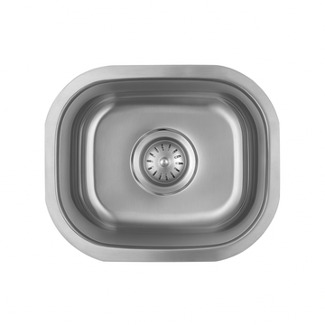 E-Stainless 18 Gauge, Single Bar / Veggie Bowl: 15 x 12 x 7 Inch Bowl Depth
