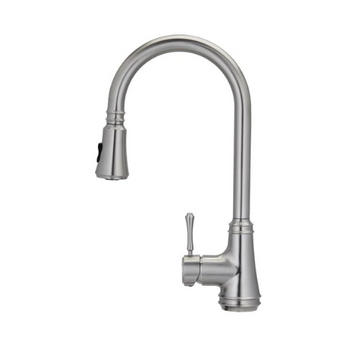 E-Stainless Kitchen: Cotati Single Handle Gooseneck w/Pull Down Spray