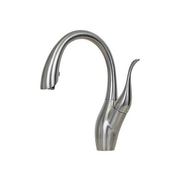 E-Stainless Kitchen: Kitchen: Cygnus Single Handle Gooseneck w/ Pull Down Spray