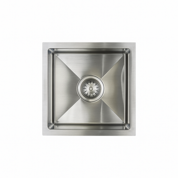 E-Stainless Single Bowl: 15 x 15 x 7 3/4 Inch Bowl Depth with Very Small Radius Corners