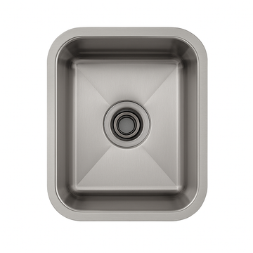E-Stainless Single Bowl: 18 x 15 x 7 Inch Bowl Depth with Small Radius Corners