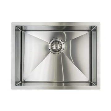 E-Stainless Single Bowl: 23 x 18 x 10 Inch Bowl Depth with Very Small Radius Corners