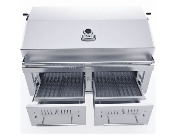 Sunstone Emerald 42 Inch Dual Zone Gas, Charcoal & Wood Burning Grill