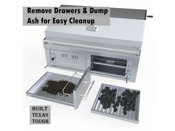 Sunstone Emerald 42 Inch Dual Zone Gas, Charcoal & Wood Burning Grill