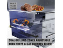 Sunstone Emerald 42 Inch Dual Zone Gas, Charcoal & Wood Burning Grill