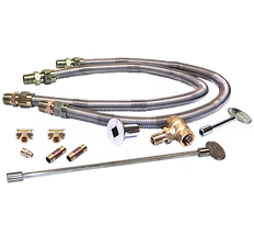 Warming Trends CFBO280 Octagon CROSSFIRE® Brass Burner with Dual Flex Line Kit (FK2) - 0