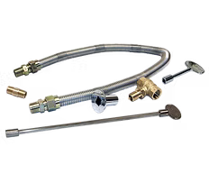 Warming Trends CFBO140 Octagon CROSSFIRE® Brass Burner with Circular Plate and Flex Line Kit (FK1)