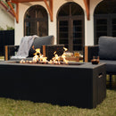 Blaze 60-Inch Rectangular Concrete Gas Fire Pit Table