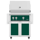 Hestan 30 Inch Grill With Rotisserie On Double Door Cart