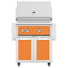 Hestan 30 Inch Grill With Rotisserie On Double Door Cart