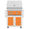 Hestan 36 Inch Grill With Rotisserie On Double Door Cart