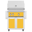 Hestan 30 Inch Grill With Rotisserie On Double Door Cart