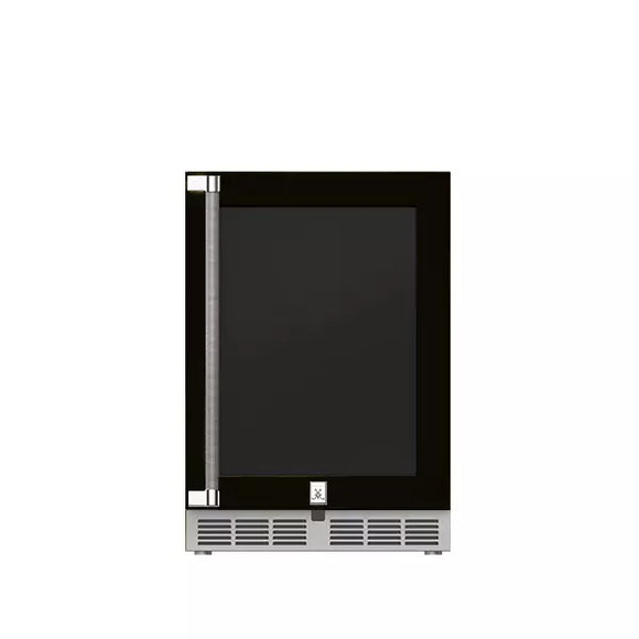 Hestan 24 Inch Outdoor Dual Zone Refrigerator with Glass Door