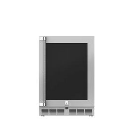 Hestan 24 Inch Outdoor Dual Zone Refrigerator with Glass Door