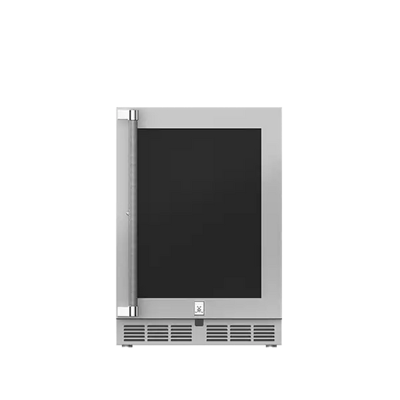 Hestan 24 Inch Outdoor Dual Zone Refrigerator with Glass Door
