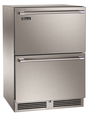 Perlick 24 Inch Signature Series Indoor Freezer Drawers with Lock — representative manufacturer configuration