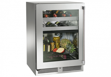 Perlick 24 Inch Outdoor Dual Zone Refrigerator with Door & Lock