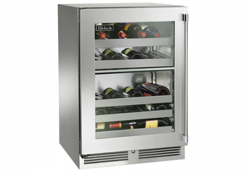 Perlick 24 Inch Outdoor Wine Cooler with Solid Glass, Panel Ready Door and Lock