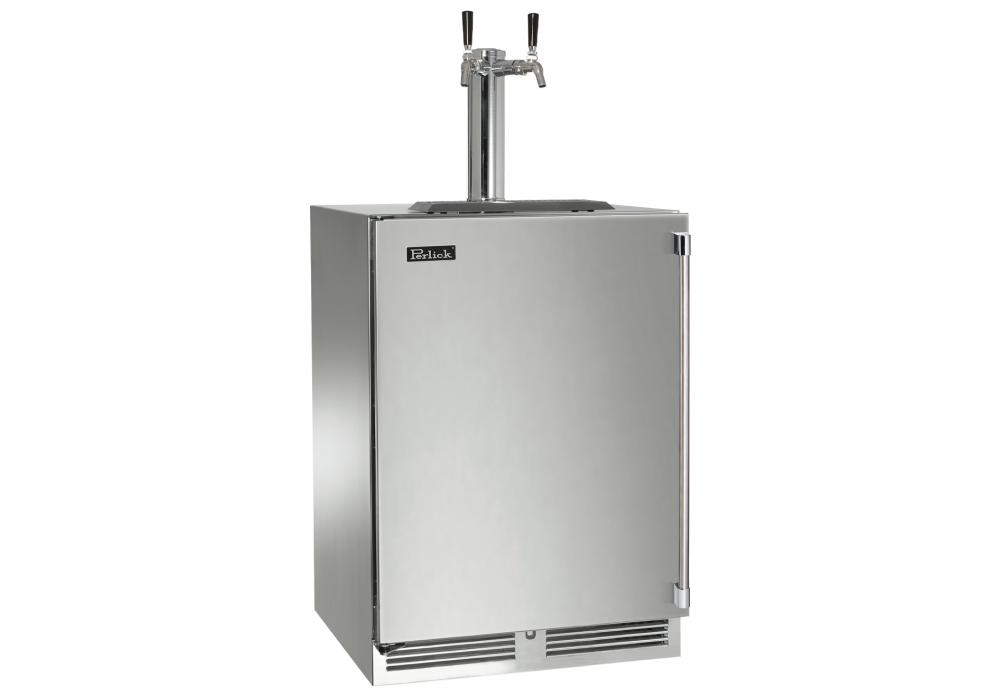 Perlick 24 Inch Outdoor Beer Dispenser with Solid Door and Lock