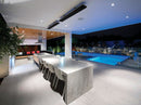 Heatstrip Classic outdoor heater mounted on a white ceiling, providing efficient warmth to a stylish alfresco area