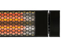 Front-facing view of Heatstrip Max DC outdoor heater in black