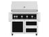 Hestan 42 Inch Grill With Rotisserie On Double Door & Drawer Cart