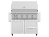 Hestan 42 Inch Grill With Rotisserie On Double Door & Drawer Cart