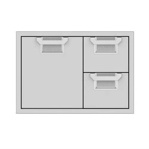 30-Inch Double Drawer and Storage Door Combo