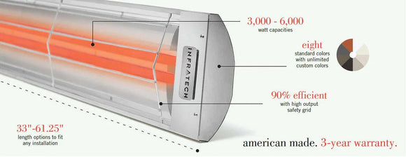 Infratech Marine UpGrade CD-3024 33-Inch 3,000W Dual-Element Electric Patio Heater