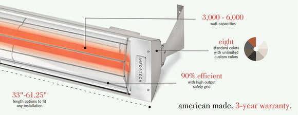 Infratech Marine UpGrade WD-5224 48-Inch 5,200W Dual-Element Electric Patio Heater
