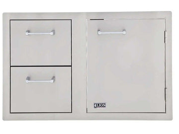 Lion Door Drawer Combo with Towel Rack