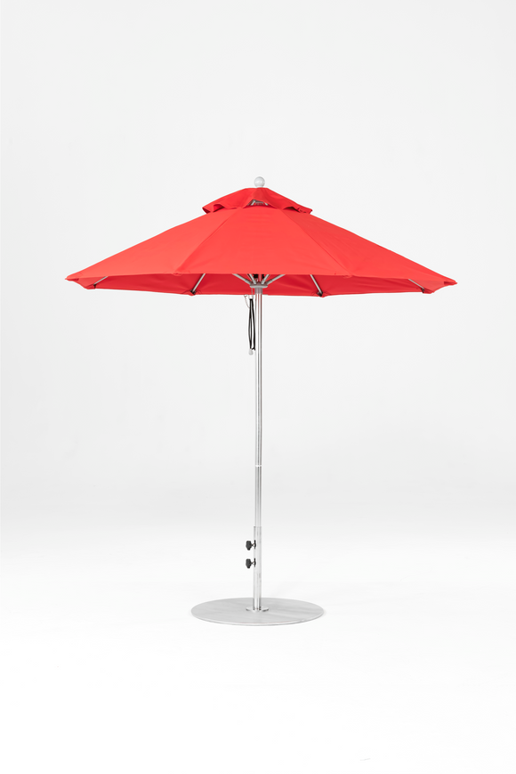 845FM-R176 Logo Red-Brushed Silver