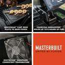Masterbuilt AutoIgnite Series 545 Digital Charcoal Grill and Smoker-8