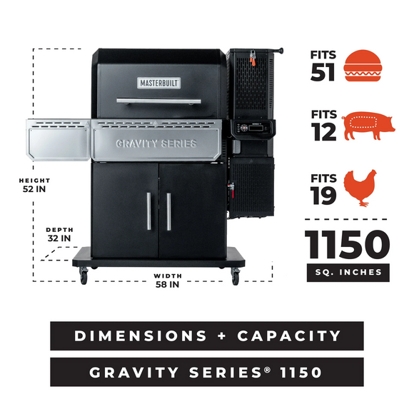 Masterbuilt Gravity Series 1150 Digital Charcoal Grill and Smoker