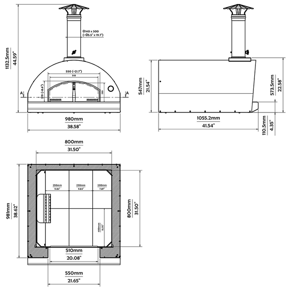Marinara Wood Fired Countertop Pizza Oven