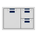 Aspire by Hestan 30 Inch Double Drawer and Storage Door Combo