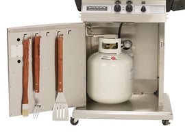 Broilmaster Stainless Steel Storage Cart/Base with Removable Casters 