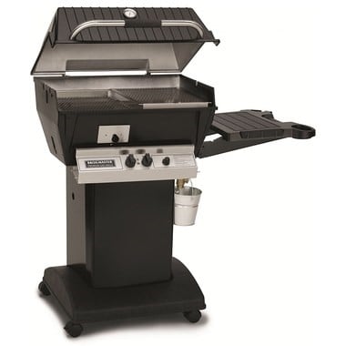 Broilmaster Grill Head with Black Painted Cart, Drop Down Side Shelf