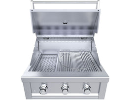Sunstone Ruby Series 30 Inch Built-In Gas Grill – 3 Burners + LEDs