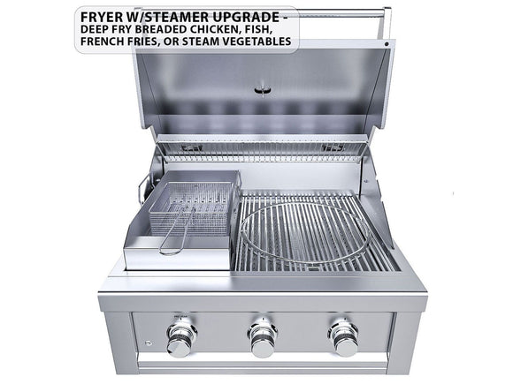 Sunstone Ruby Series 30 Inch Built-In Gas Grill – 3 Burners + LEDs