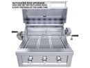Sunstone Ruby Series 30 Inch Built-In Gas Grill – 3 Burners + LEDs