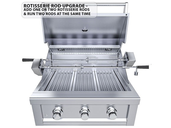 Sunstone Ruby Series 30 Inch Built-In Gas Grill – 3 Burners + LEDs