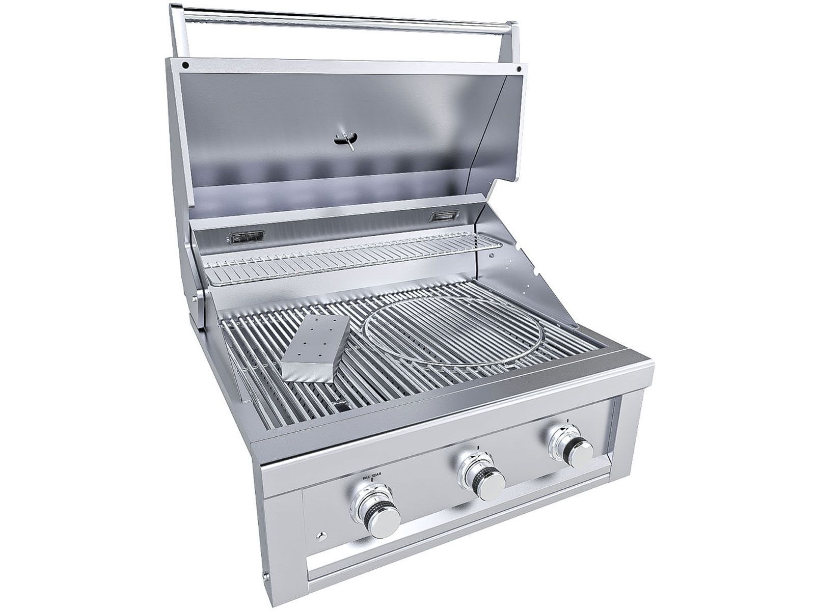 Sunstone Ruby Series 30 Inch Built-In Gas Grill – 3 Burners + LEDs