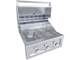 Sunstone Ruby Series 30 Inch Built-In Gas Grill – 3 Burners + LEDs