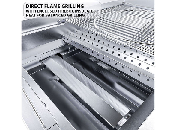 Sunstone Ruby Series 30 Inch Built-In Gas Grill – 3 Burners + LEDs